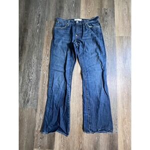Paperdenim&cloth Jeans Mens 34 Blue Straight Leg Button Fly 19850 Dark Wash‎